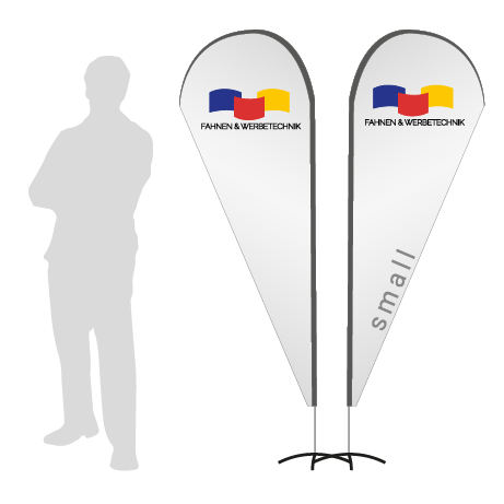 Beachflag Drop | Small (210 cm) | beidseitig bedruckt