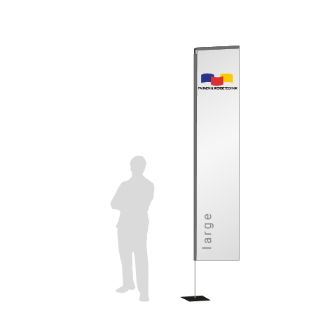 Beachflag Rechteck | Large (400 cm) | einseitig bedruckt