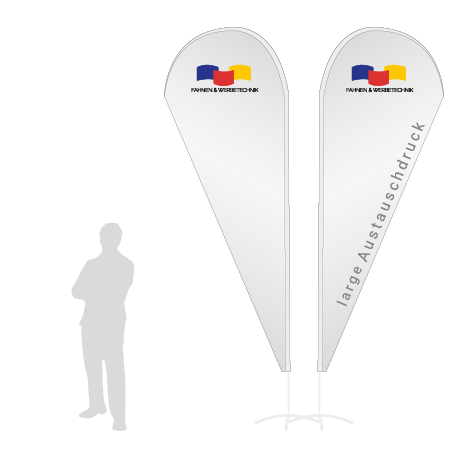Beachflag Drop Austauschdruck | Large (350 cm) | beidseitig bedruckt