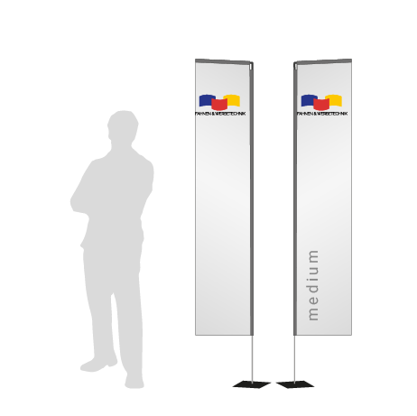 Beachflag Rechteck | Medium (300 cm) | beidseitig bedruckt