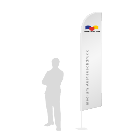 Beachflag Wind Austauschdruck | Medium (320 cm) | einseitig bedruckt